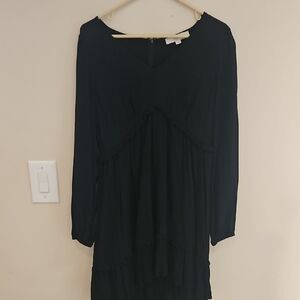 LOFT Black Long Sleeve Dress